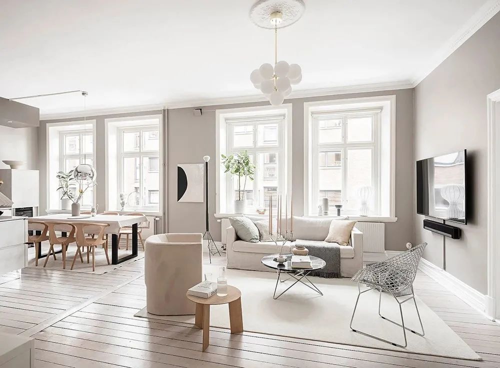 哥德堡北欧米色温暖公寓-1