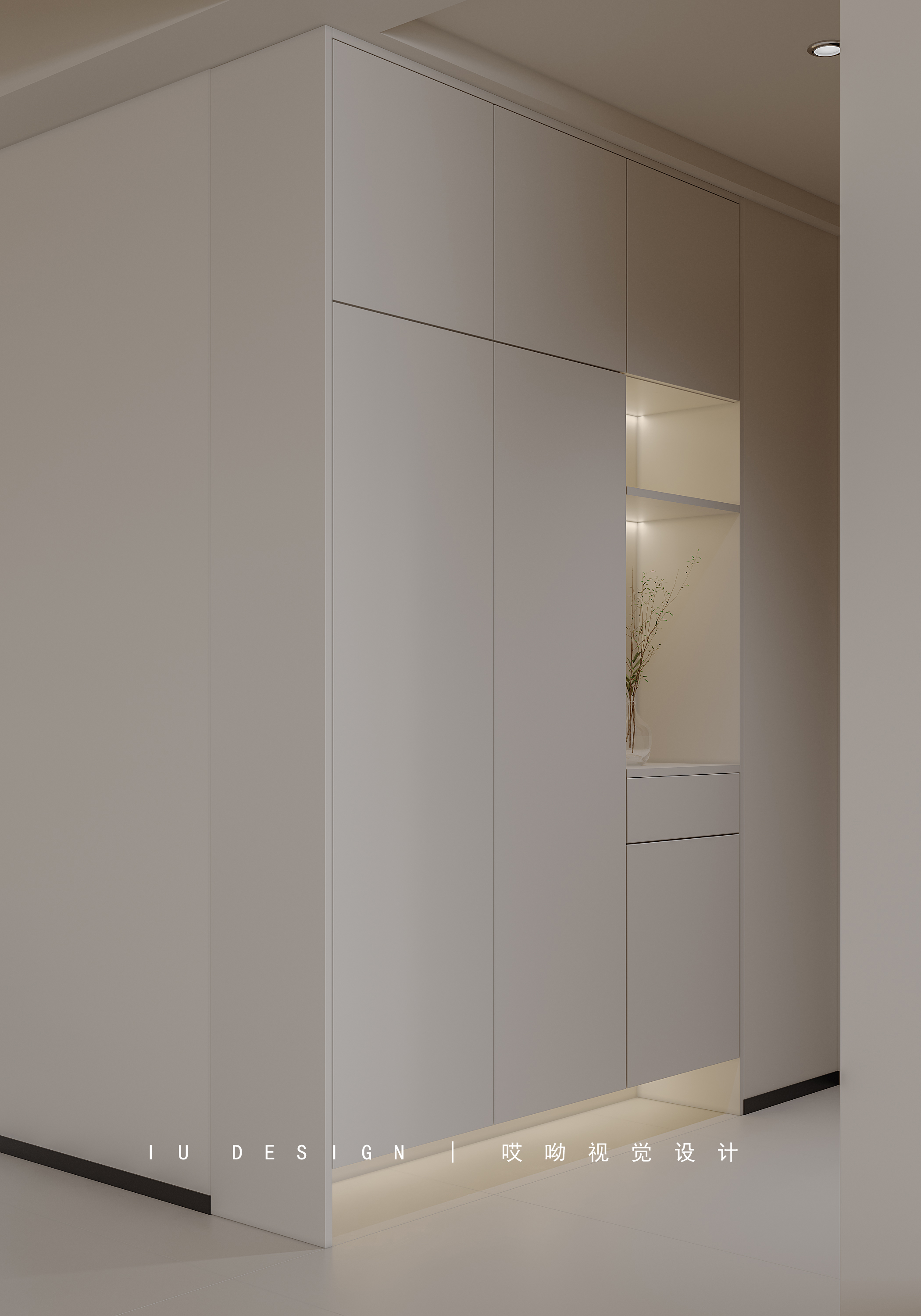 哎呦设计表现·极简风套房丨哎呦视觉-10