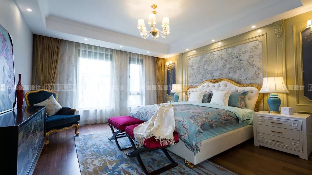 【申远软装百套实景案例】海域观园 380㎡ 法式-19