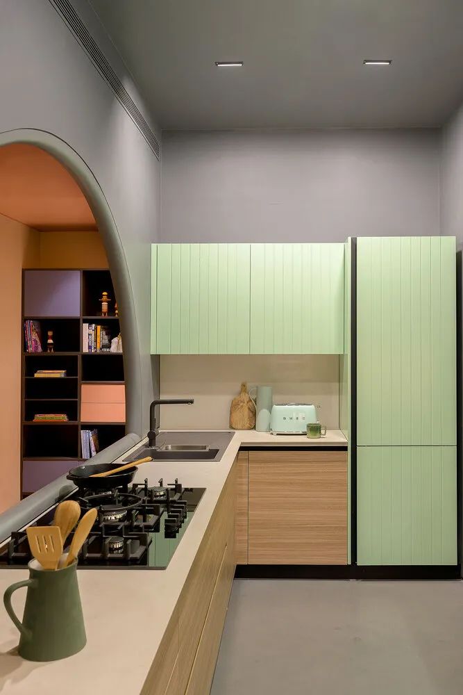 粉蓝设计梦幻色彩空间·模块化厨房和衣柜体验中心-39