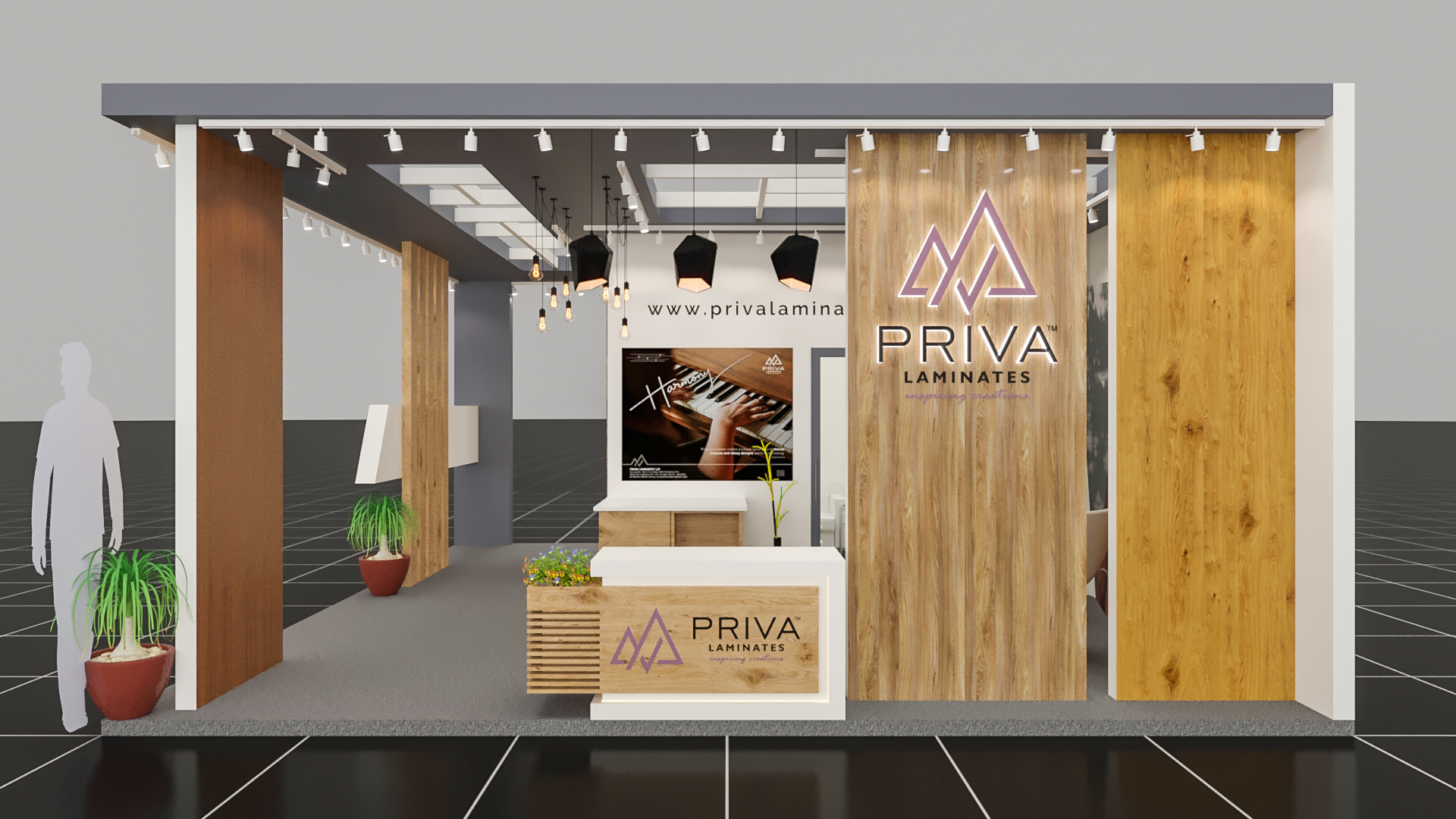 Priva Laminate Booth Design at Acetech Mumbai-1