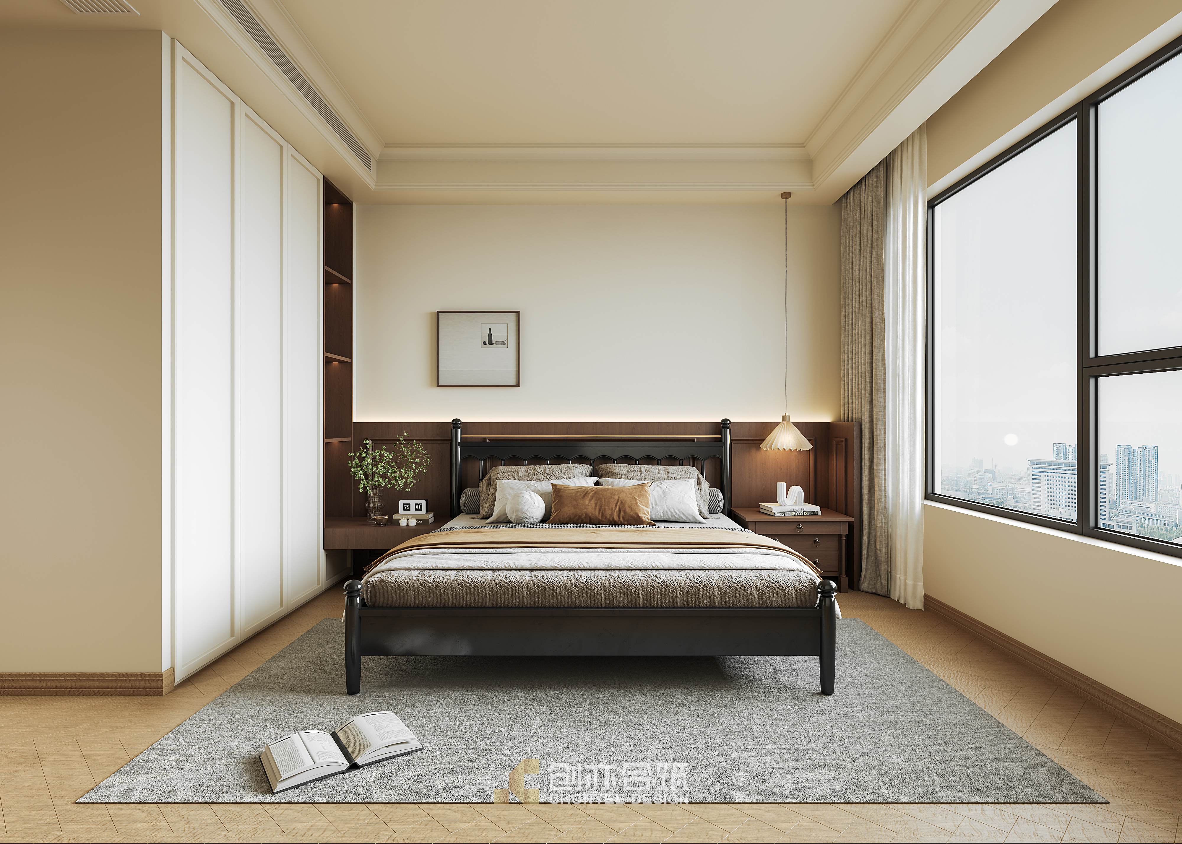 创亦合筑CHONYEE DESIGN｜长沙·长房有山 中古美式-7