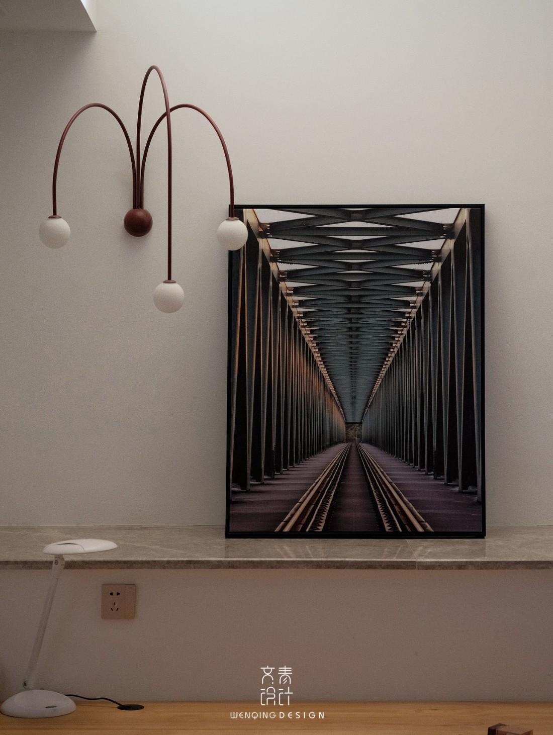 蓝色乳胶漆玄关,水磨石装饰的现代家居设计-28