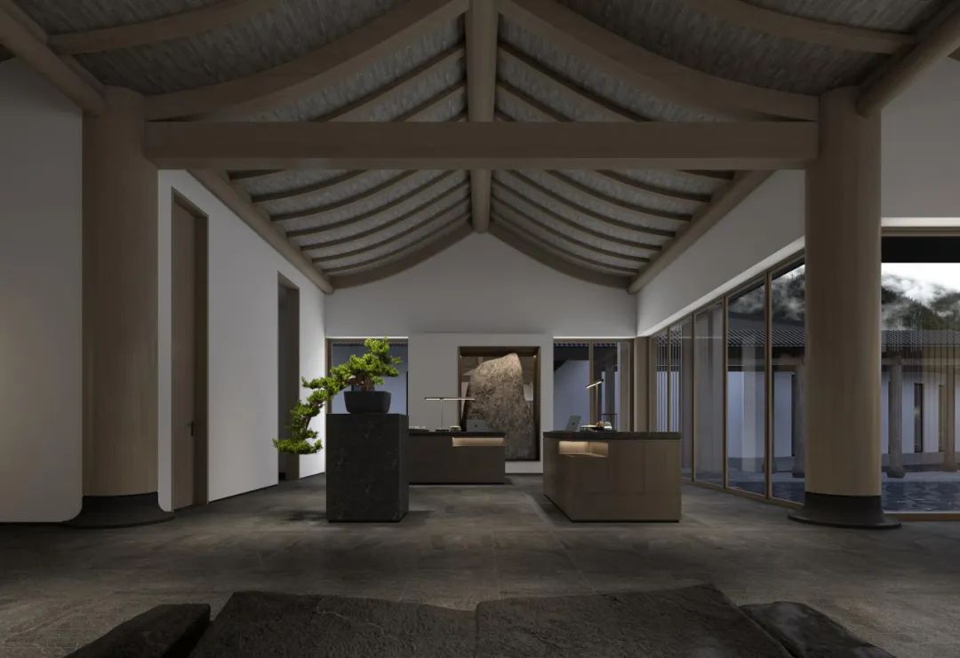 禅茶文化酒店大堂丨大麦室内设计-26