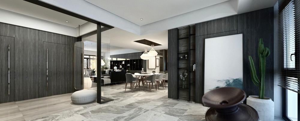 融合南北对流与女性力量的黑灰色系家居设计-7