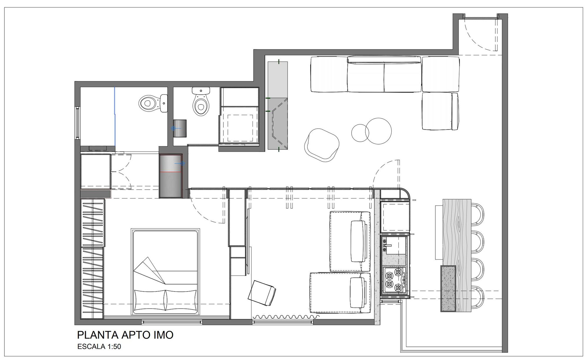 曲线木构空间，打造多变功能 65 平米别墅-2