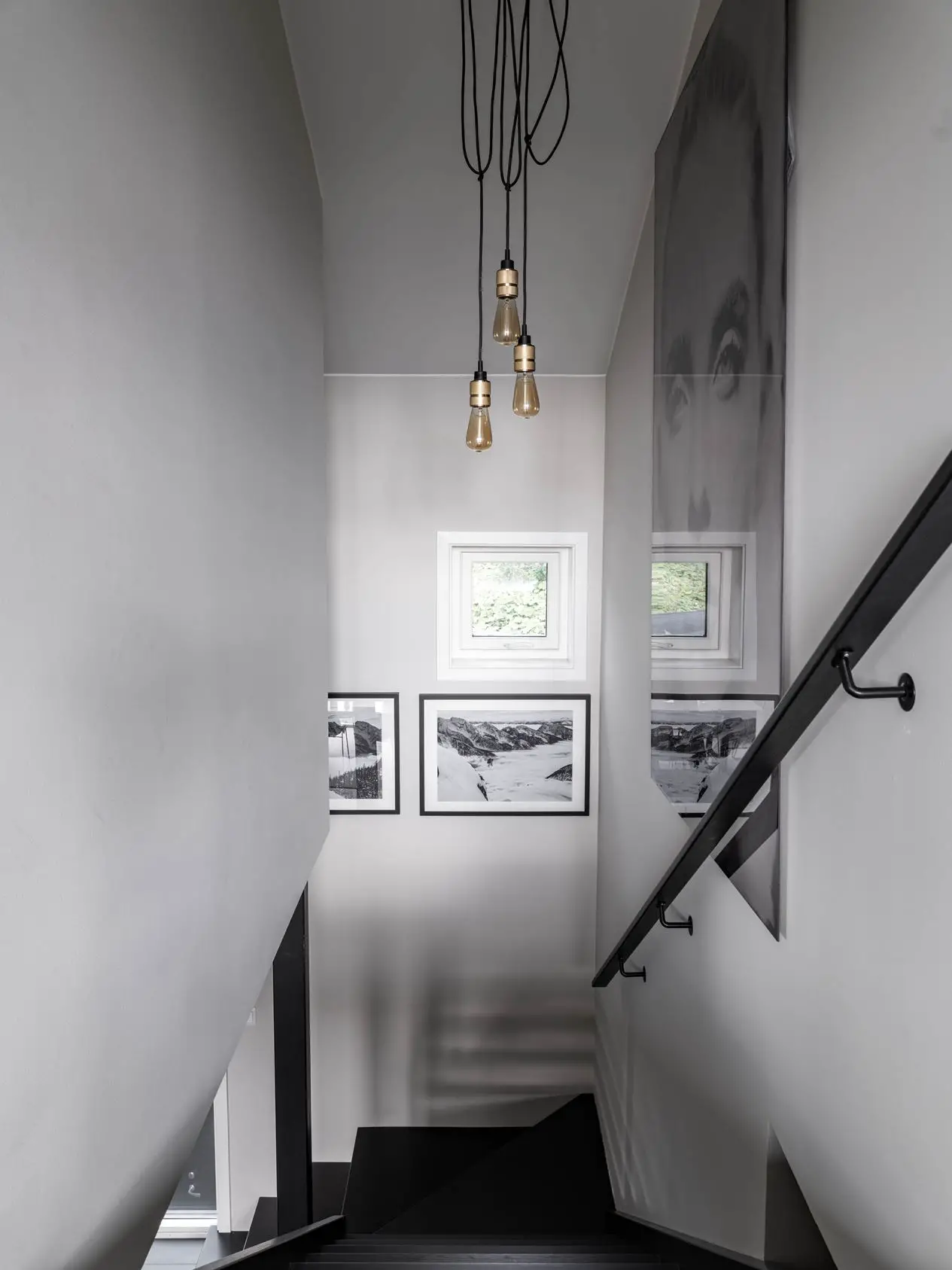 瑞典高山现代暗色调住宅设计-15