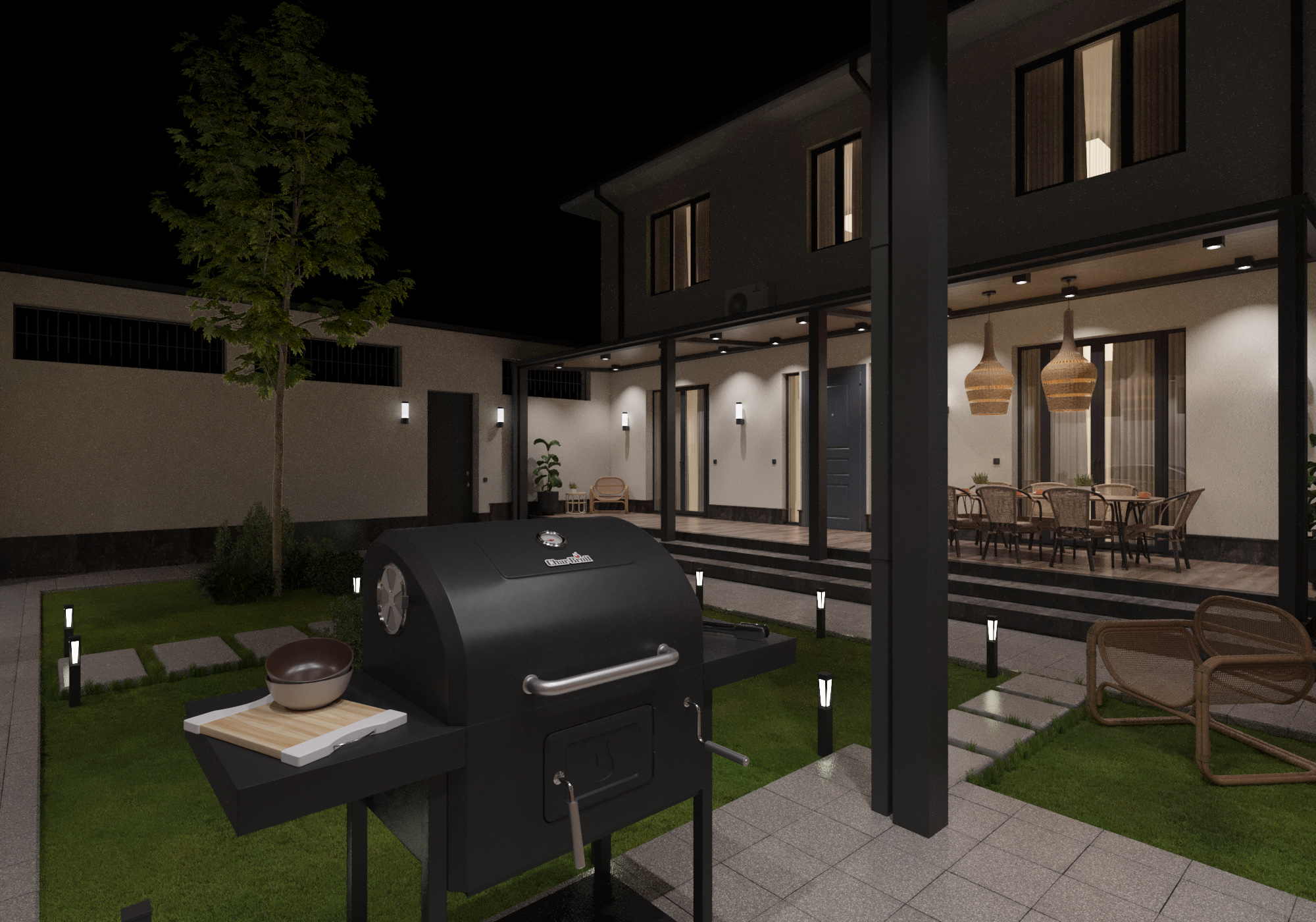 Дизайн фасада частного дома . Ташкент-15