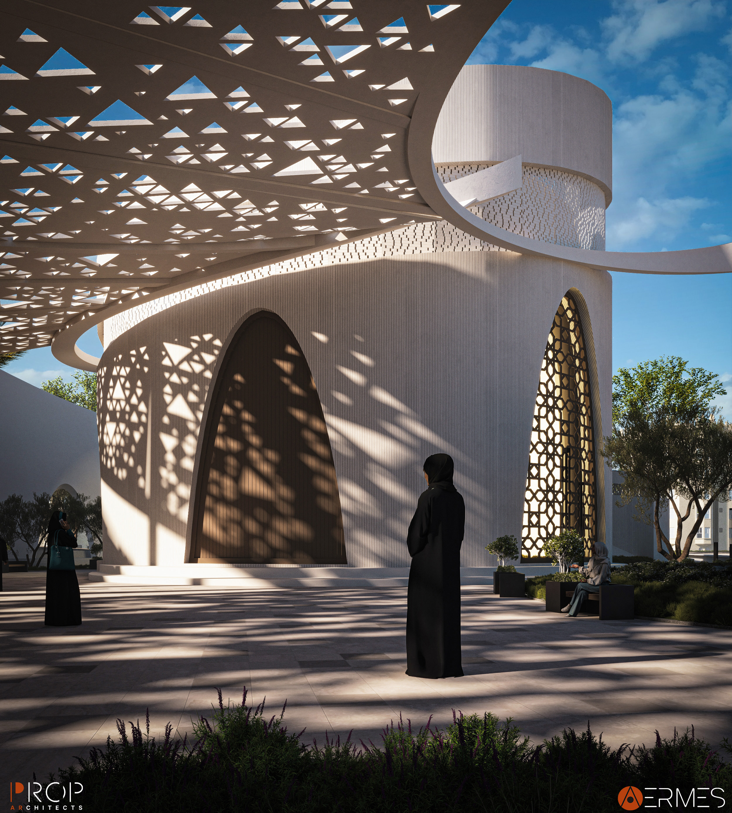 清真寺外部设计与可视化丨沙特阿拉伯丨PROP & AERMES ARCHITECTS-18