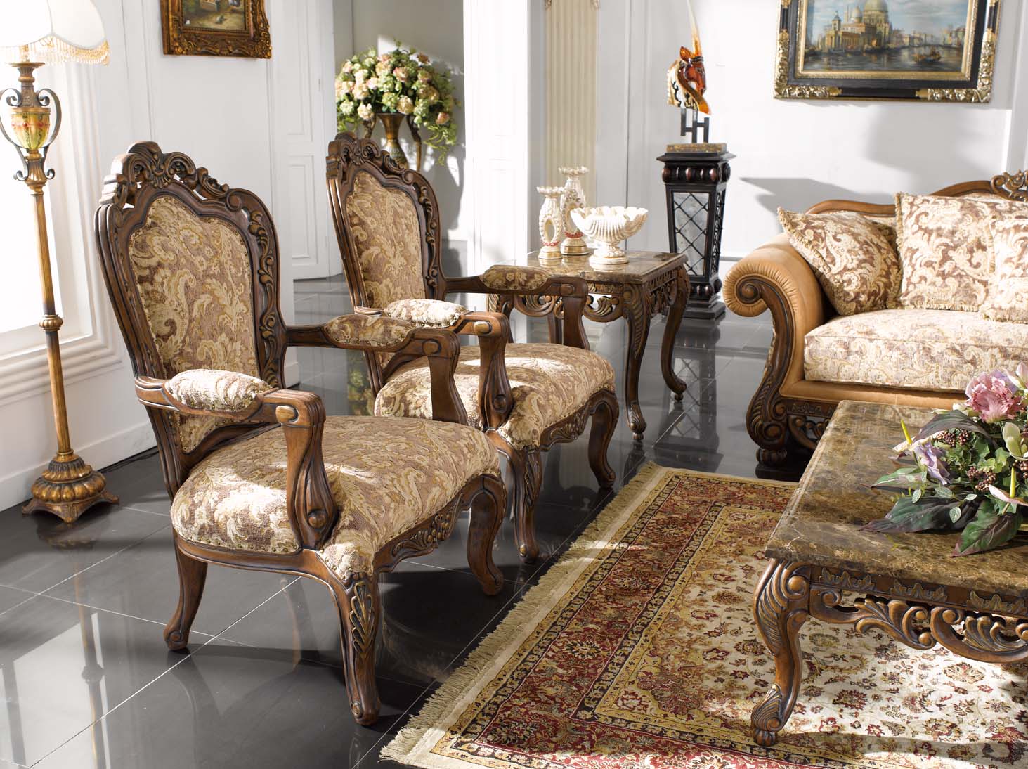 高清古典美式风格 卧室客厅餐厅书房家具场景图片素材-4-29