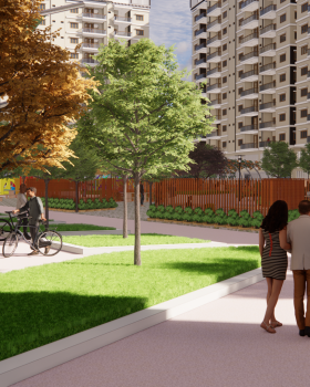 Public Garden with Multi-Story Underground Car Parking