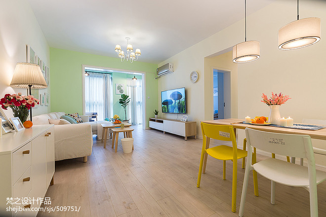 15万元三居70平米装修案例·效果图  麦田里的向日葵丨梵之设计-18