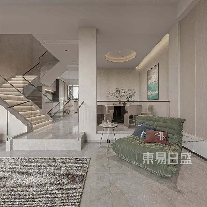 353㎡现代简约装修，高端风雅的质感大宅！-3