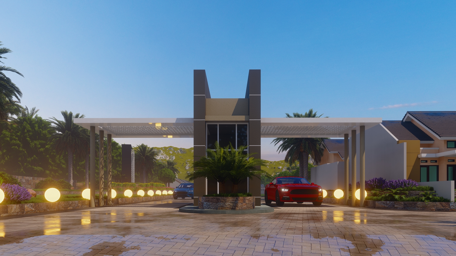 Modern Entrance Gate of Housing in Karawang-2