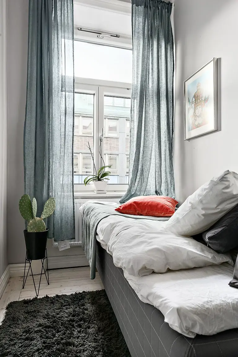 瑞典 63 平米幸福公寓 | 客厅厨房为主，卧室面积小-13