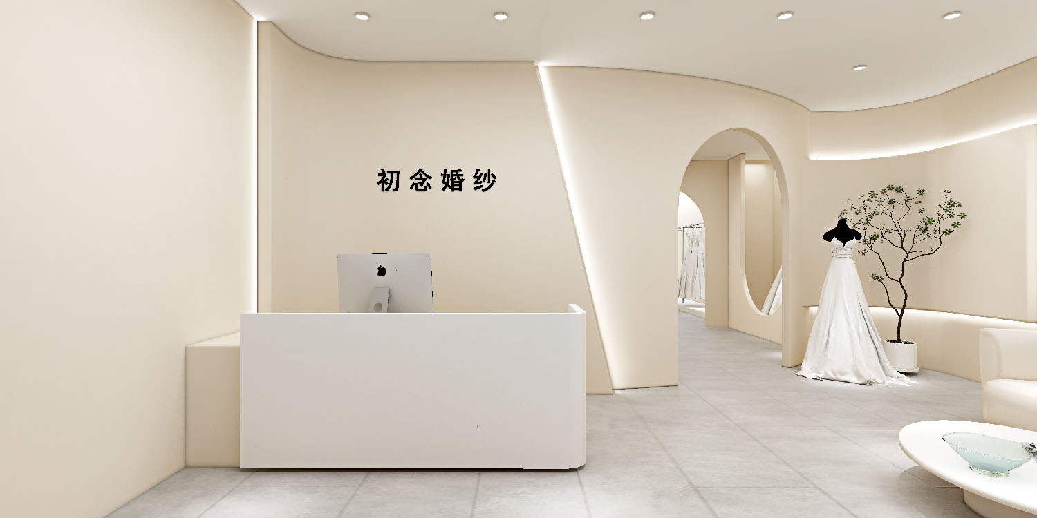 小面积简约婚纱店设计-0