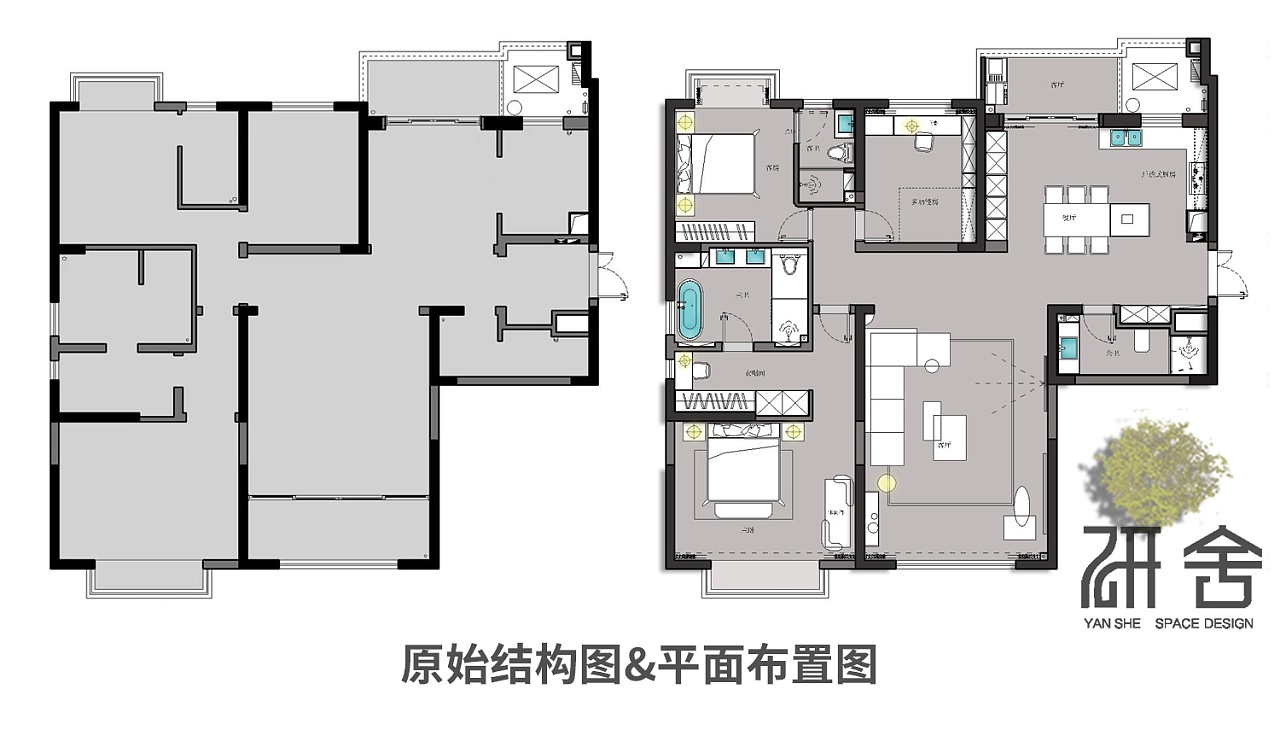 留白现代风格家丨研舍设计-1