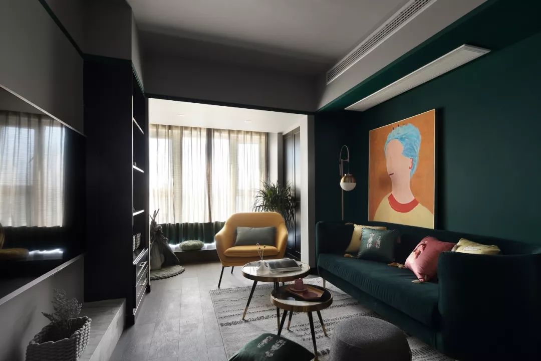75㎡现代轻奢小三房，深色调的华丽优雅-15
