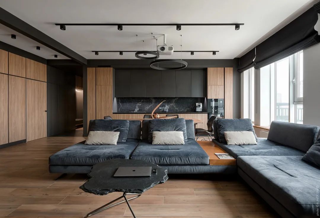 圆形通道串联生活空间，116㎡现代私宅魅力非凡-0