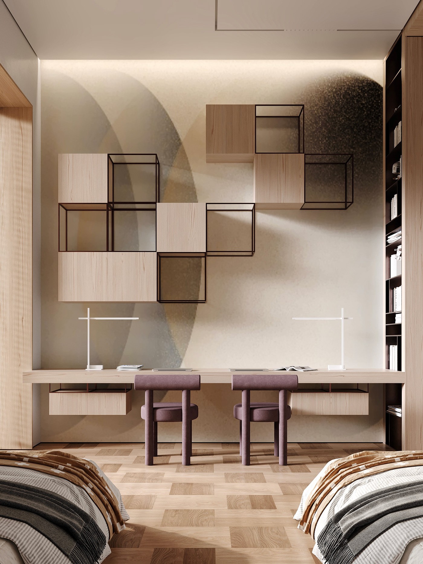 诺沃戈尔斯克一栋住宅的室内设计-17