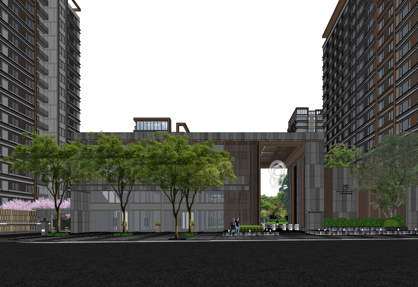 中海兴叁號院大区景观SU模型-4