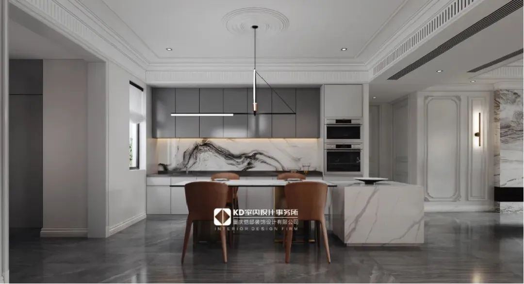 重庆渝北区现代法式别墅设计丨中国重庆丨恺悦陈设,KD室内设计第一设计中心-36
