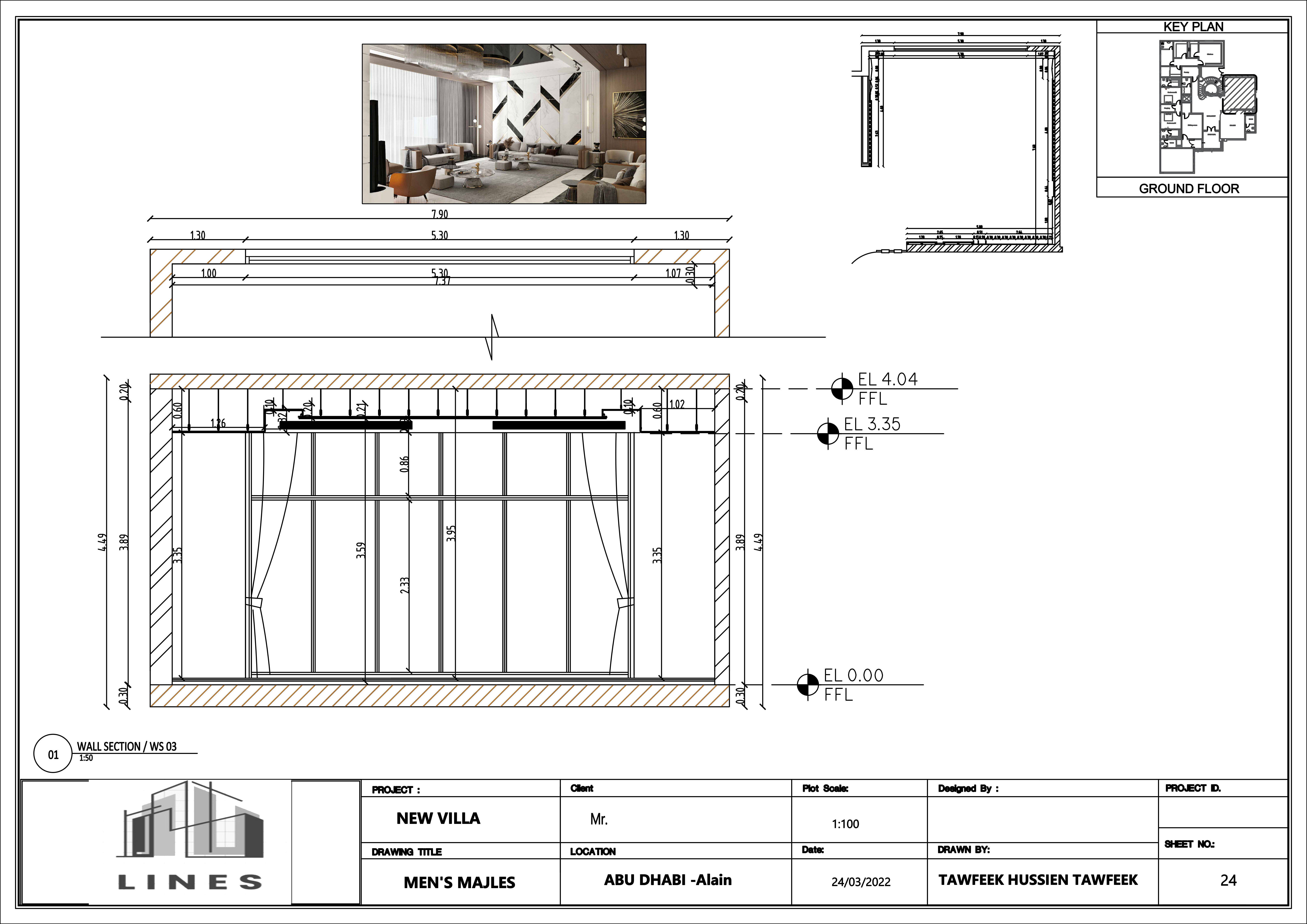 shop drawing for reception hall-23