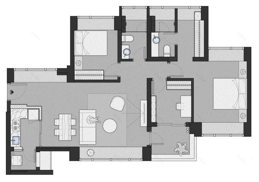 交叠空间的光与影丨中国深圳丨广州几筑空间设计有限公司-120