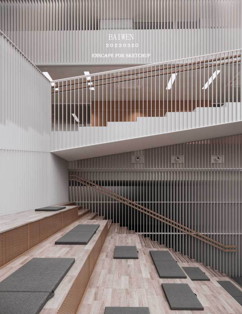 Enscape大型空间练习一（临摹未来学校项目）丨芬兰赫尔辛基-7