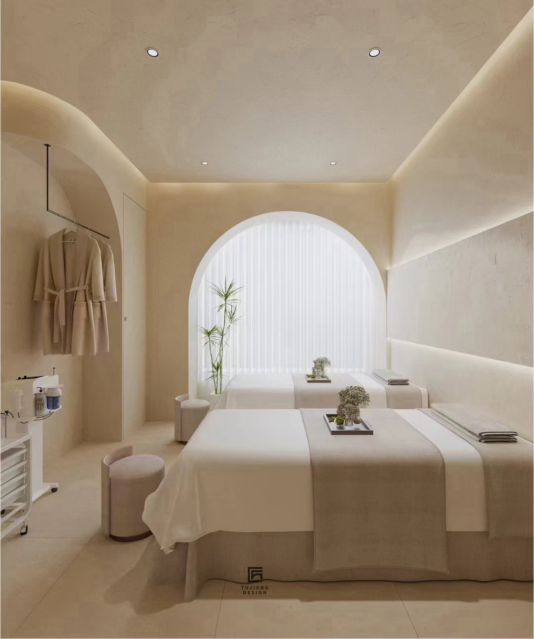 工装皮肤管理中心设计案例 | 轻盈的蔓延感空间-6