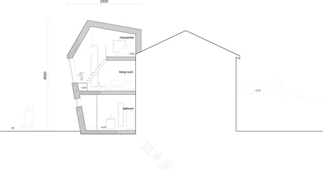 TYIN Tegnestue's lopsided house extension creates extra space upstairs-35
