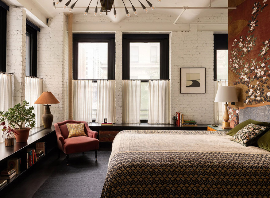 纽约独特复古风 loft,统一于花漾元素-1