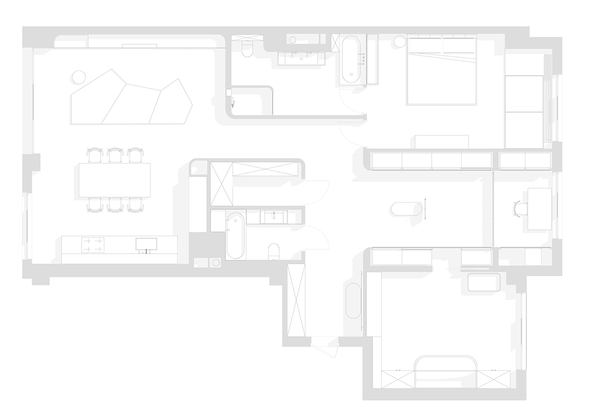 150㎡极简之家丨乌克兰丨Dubrovska Studio-8