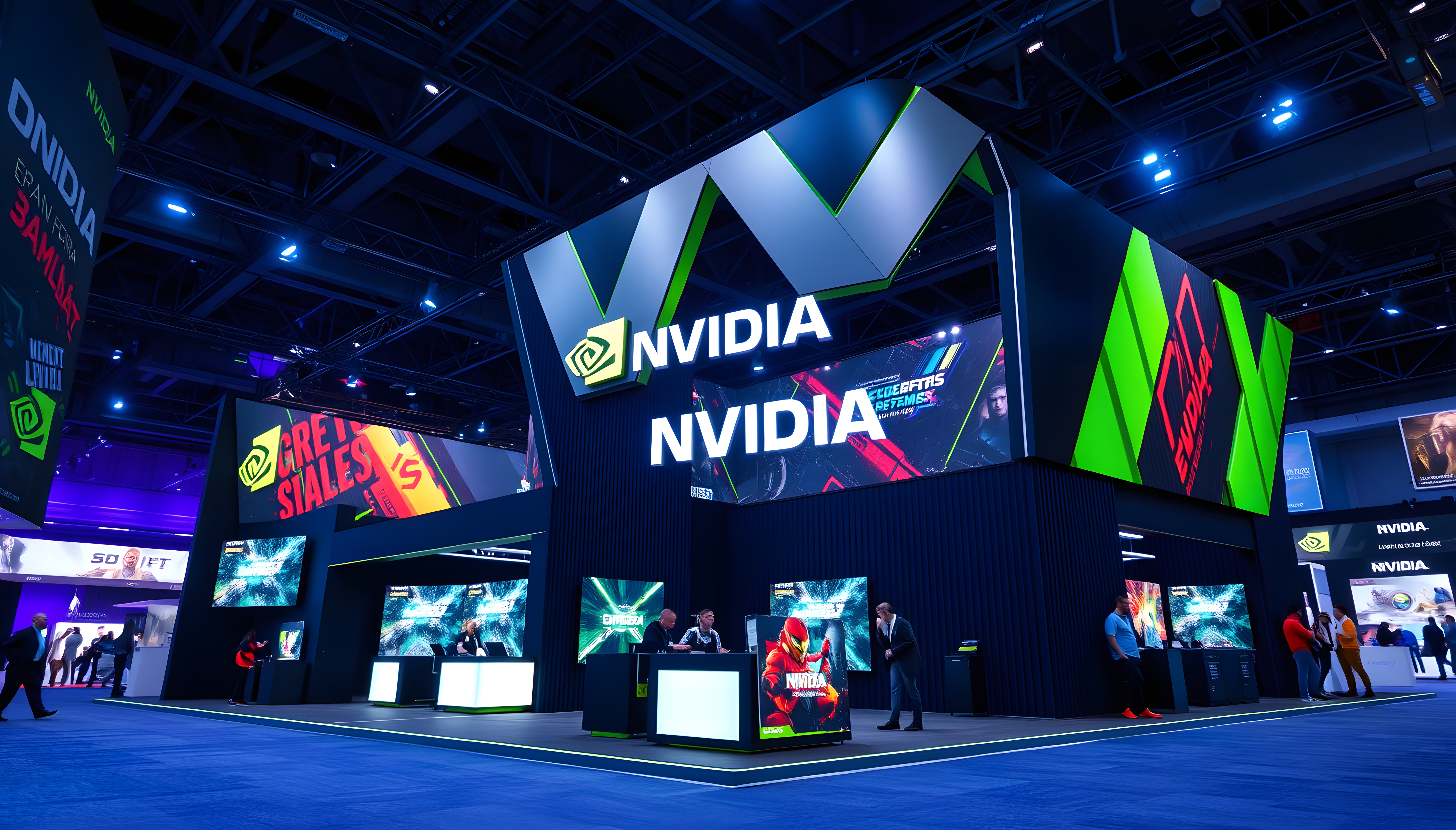 NVIDIA game exhibition booth.-5