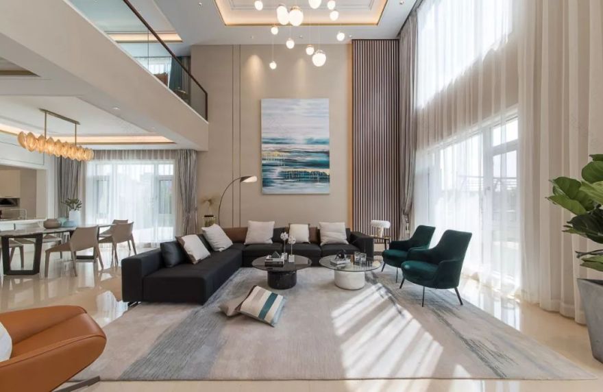 滇池 ONE 现代简约风美宅,绿色点缀清爽空间-0