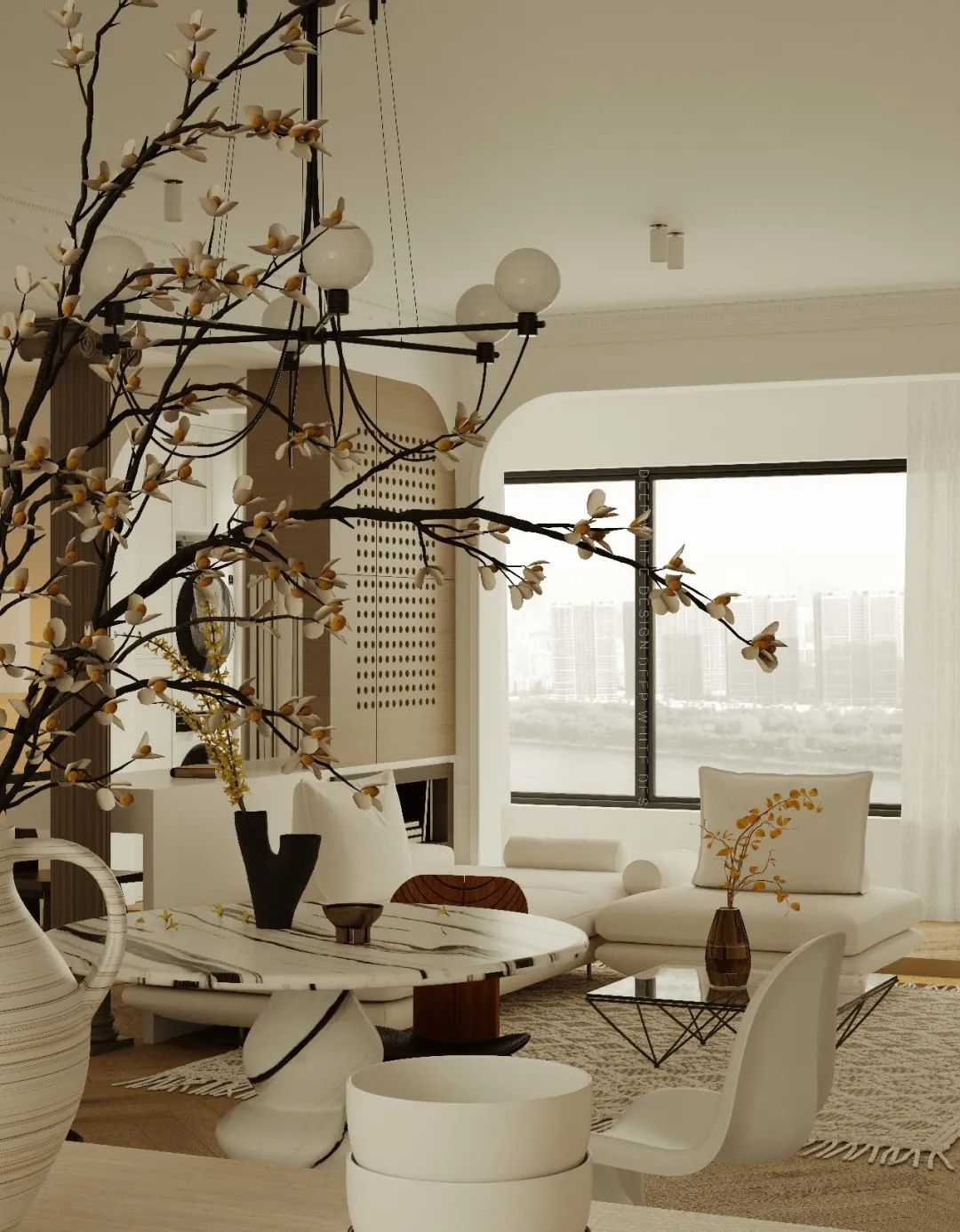 奶油苏打 · 法式中古风格浪漫家居设计丨中国天津丨DEEP WHITE 事务所-14