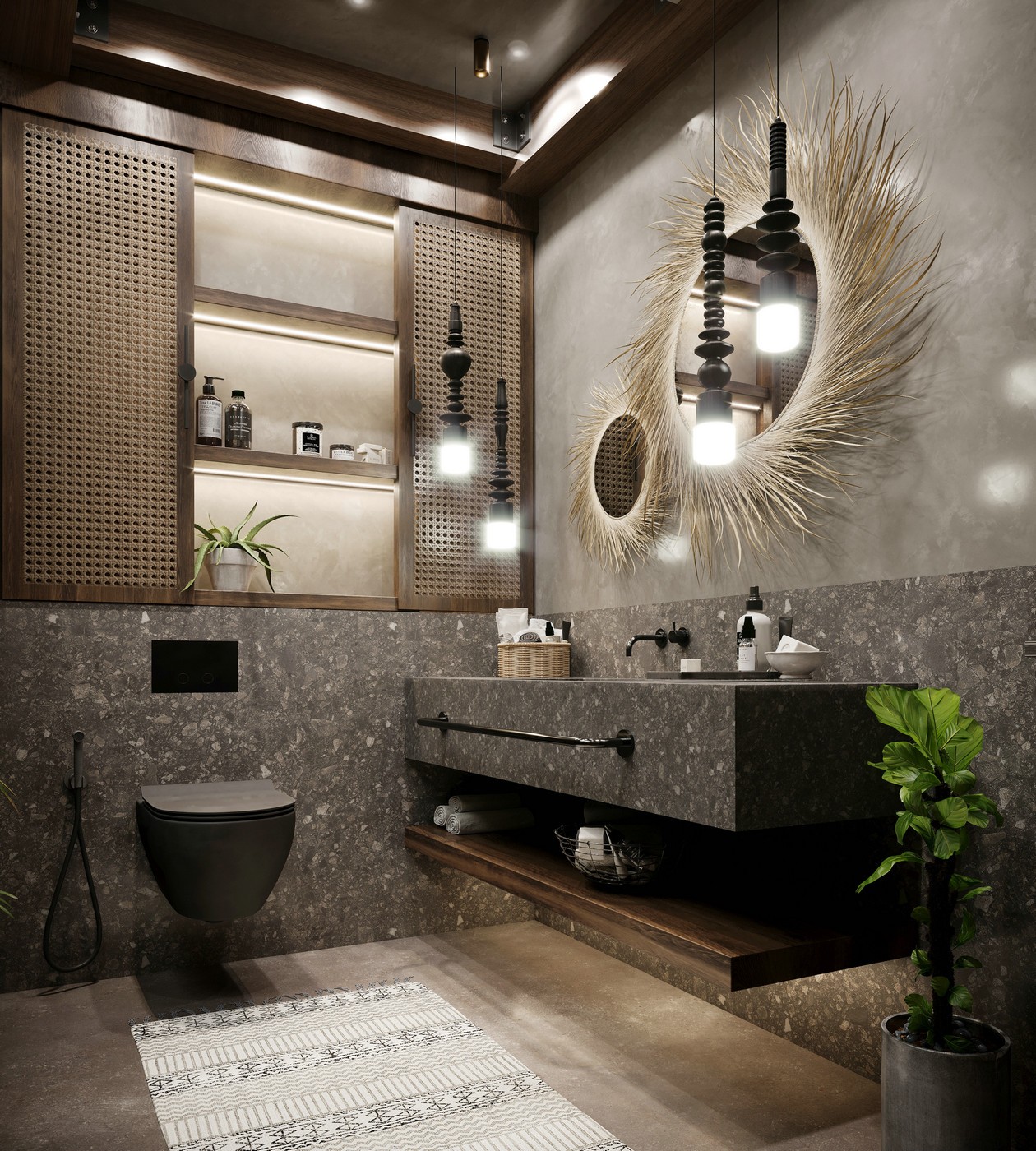 水泥灰+侘寂风，构筑不一样的静谧住宅-9