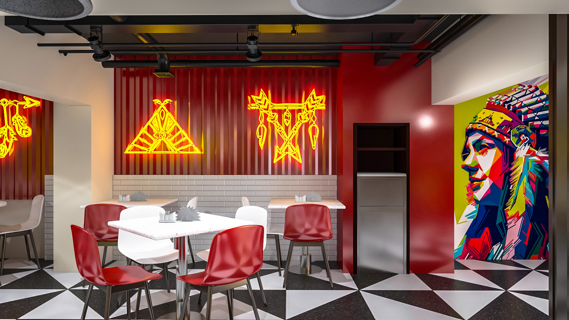 COWBOY & APACHE RESTAURAN 餐厅设计丨埃及丨E H A B I S H A K DESIGNS-10