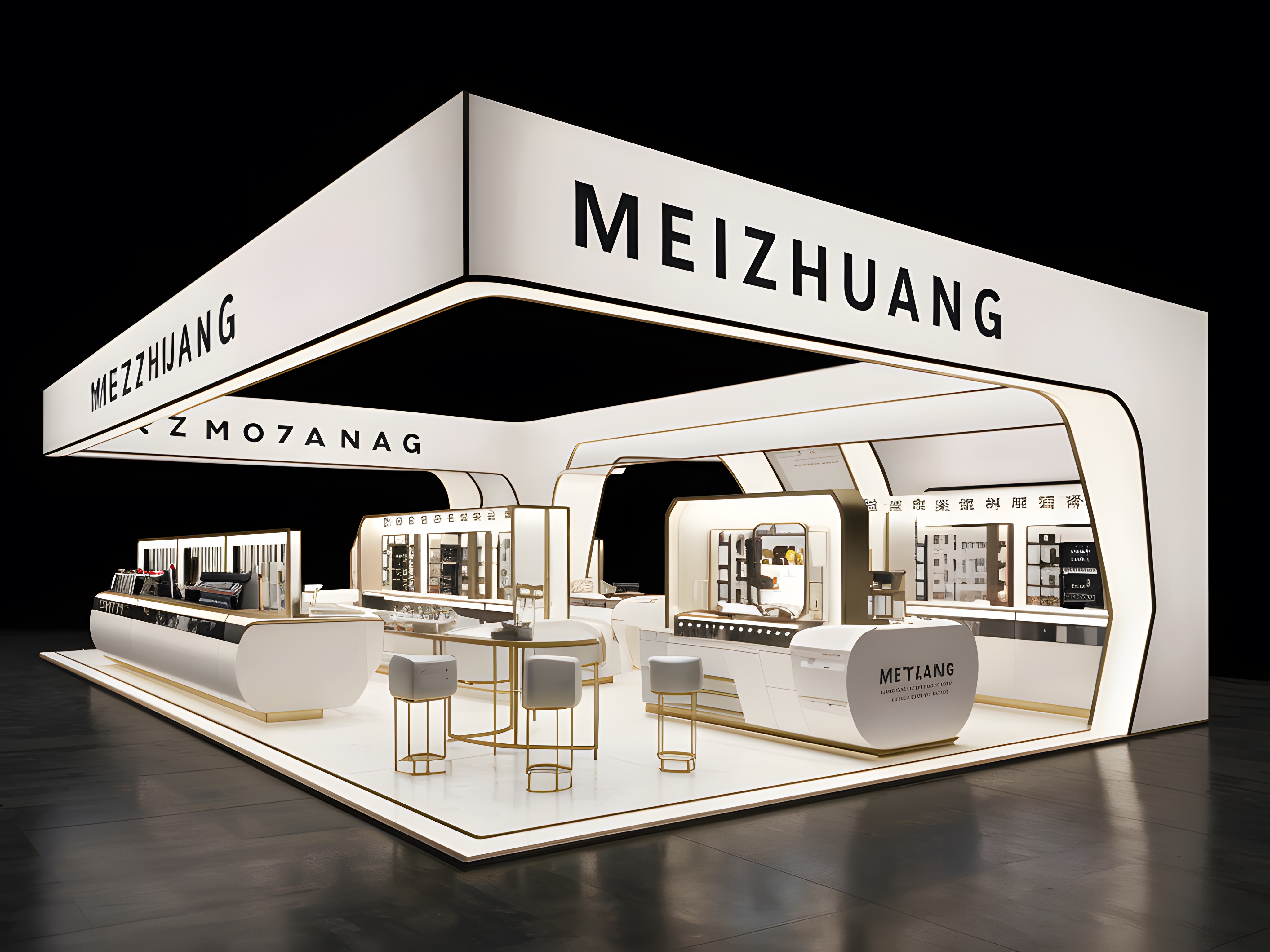 Beauty cosmetics display store booth-7