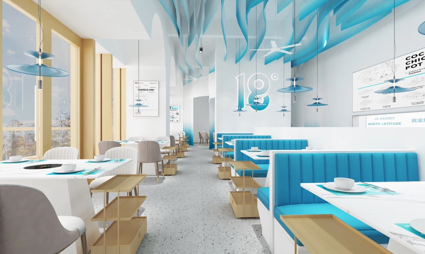 北纬十八度椰子鸡火锅店设计-5