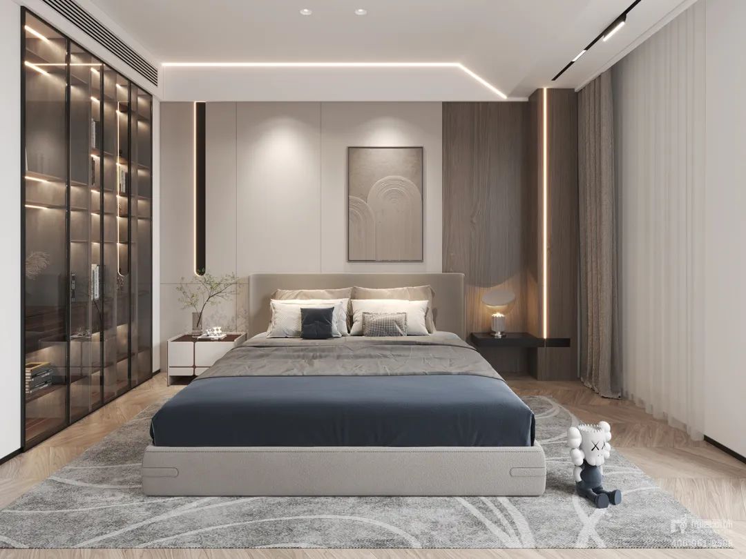 阳光花园现代中式家居设计丨上海尚层别墅装饰-67