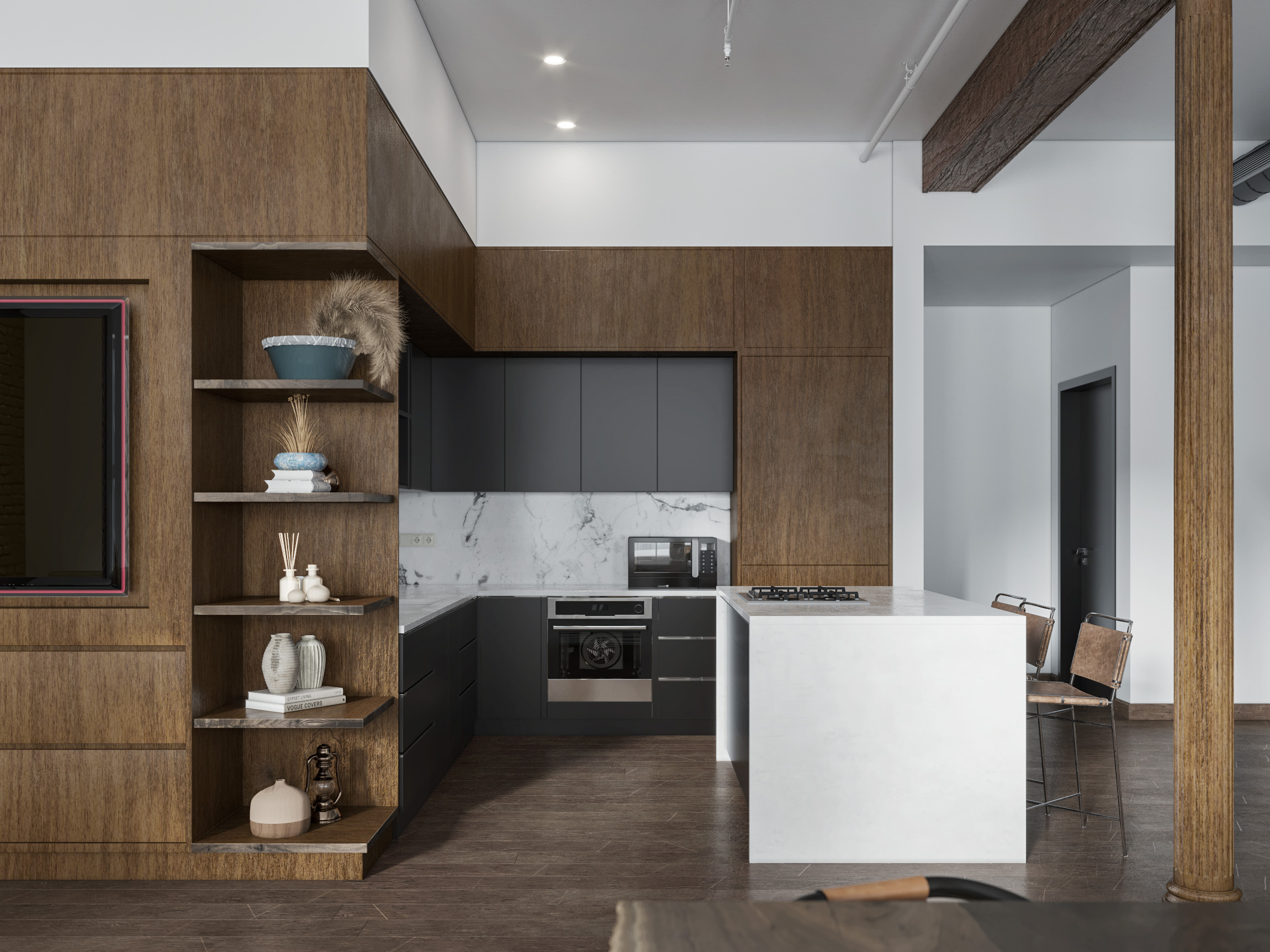 Middle Space Loft With modern touch-8