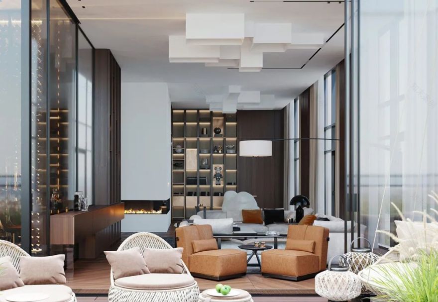 1105㎡顶层复式,奢华的气质!-23