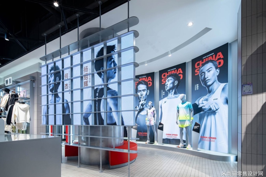特步“领跑”形象概念店:品牌跑步文化与零售店铺的融合设计领跑者 - 米尚丽零售设计网 MISUNLY- 美好品牌店铺空间发现者-5