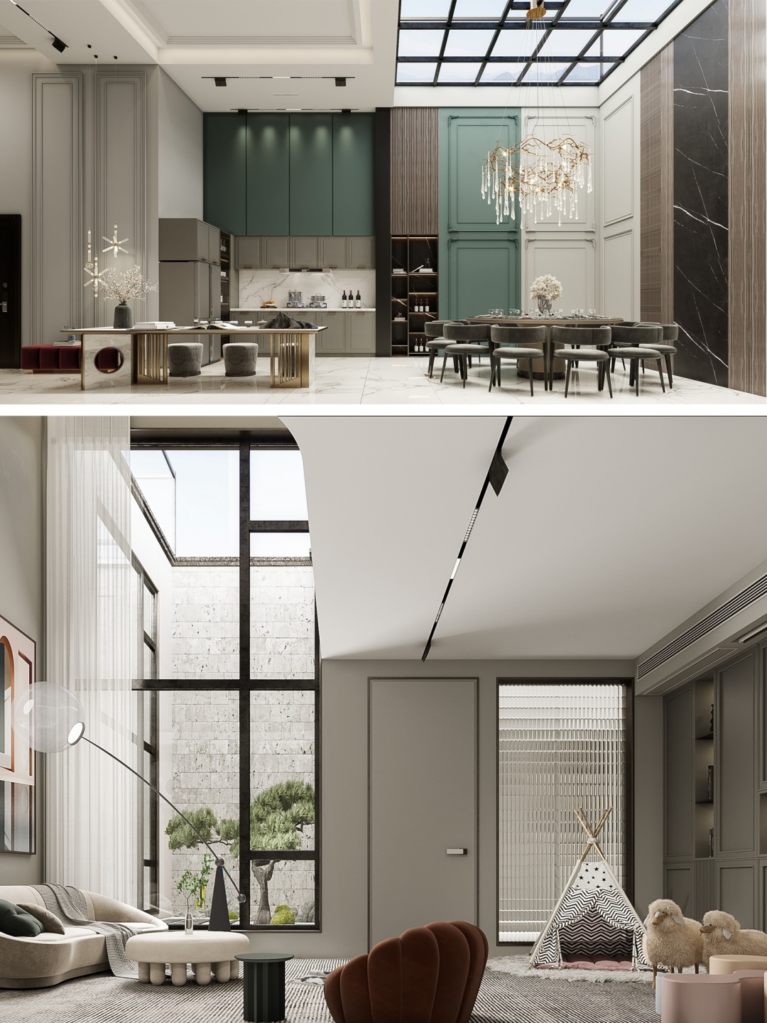 现代法式轻奢别墅设计,洛丁山的记忆-9