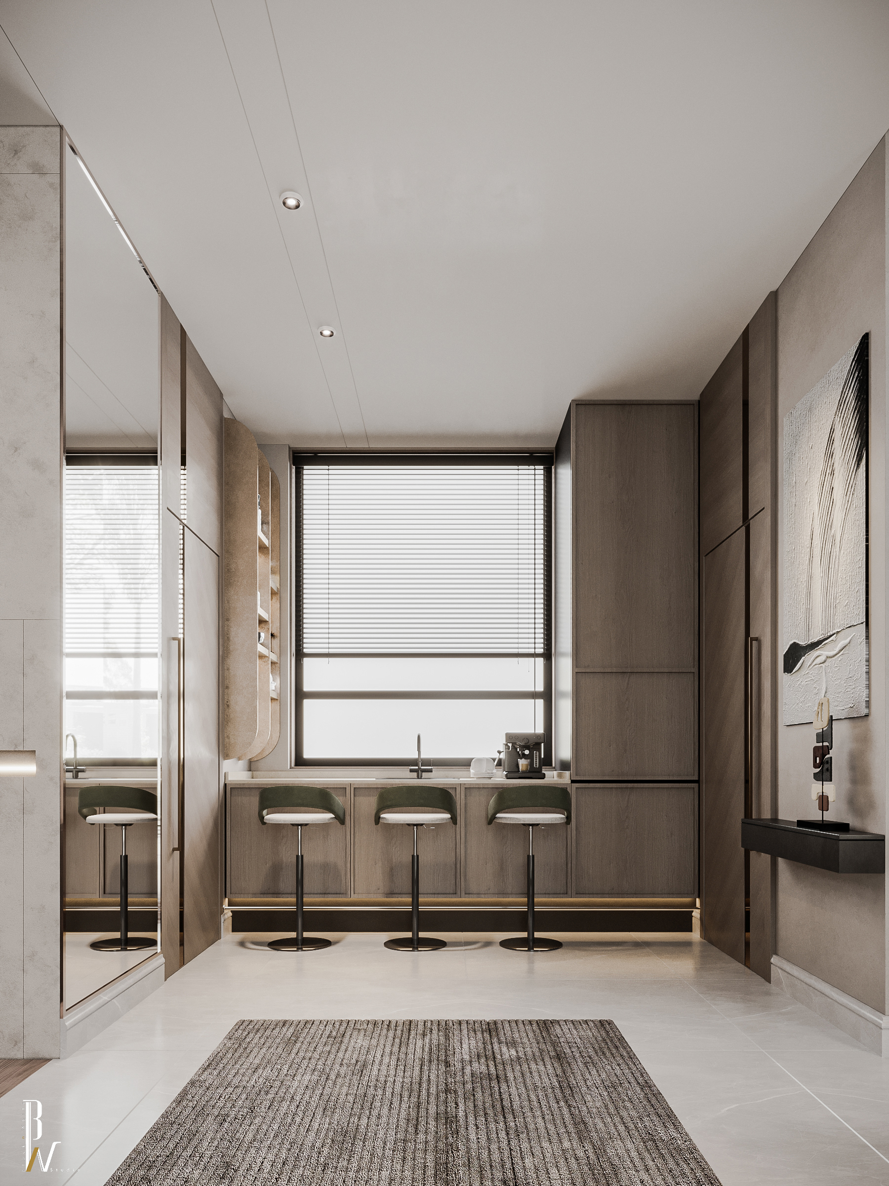 客厅设计丨Oman丨Black N White-25