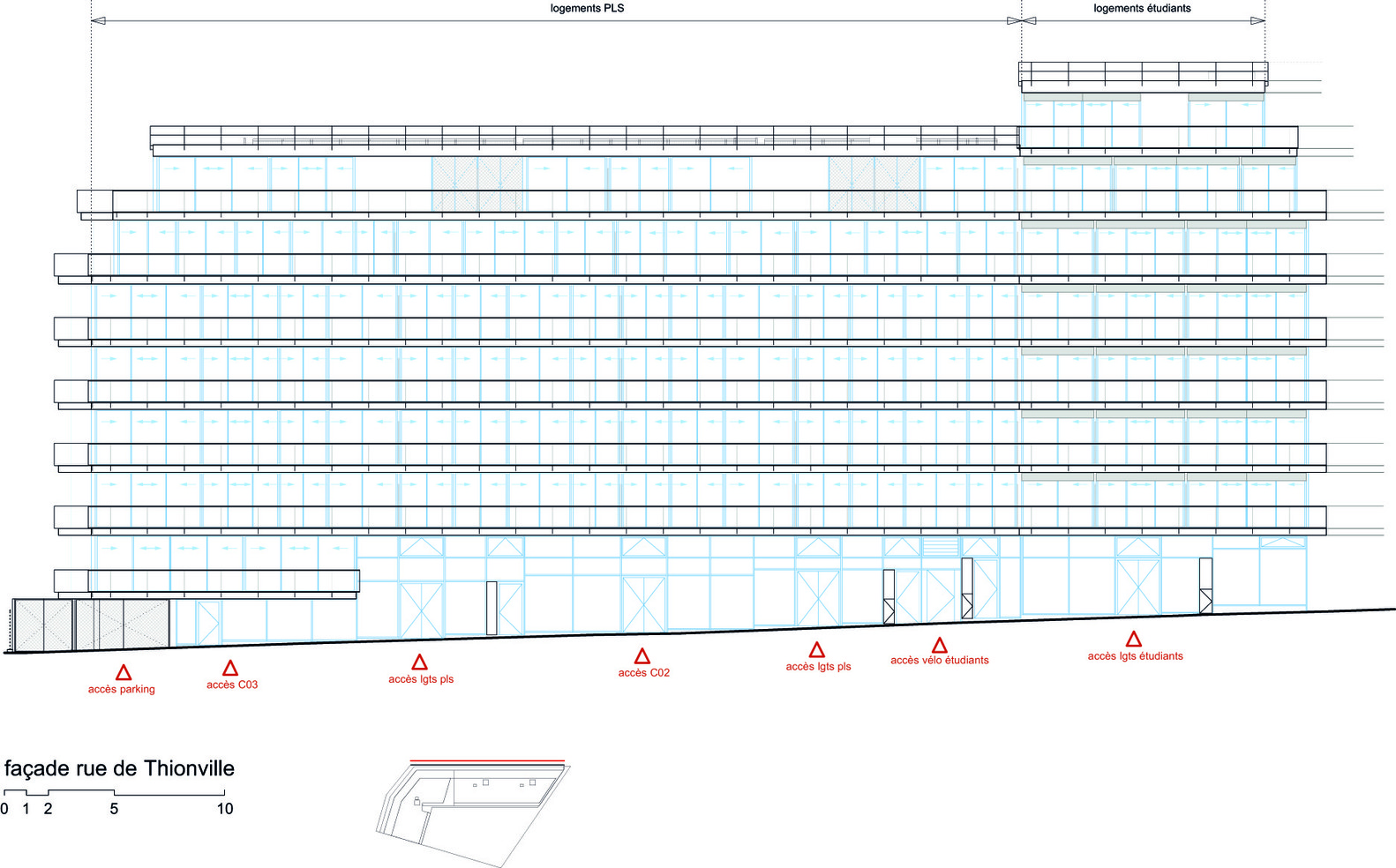 Ourcq Jaures Student - Social Housing  Lacaton - Vassal-74