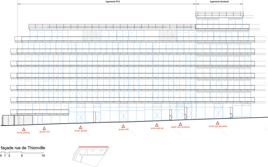 Ourcq Jaures Student - Social Housing Lacaton - Vassal-74