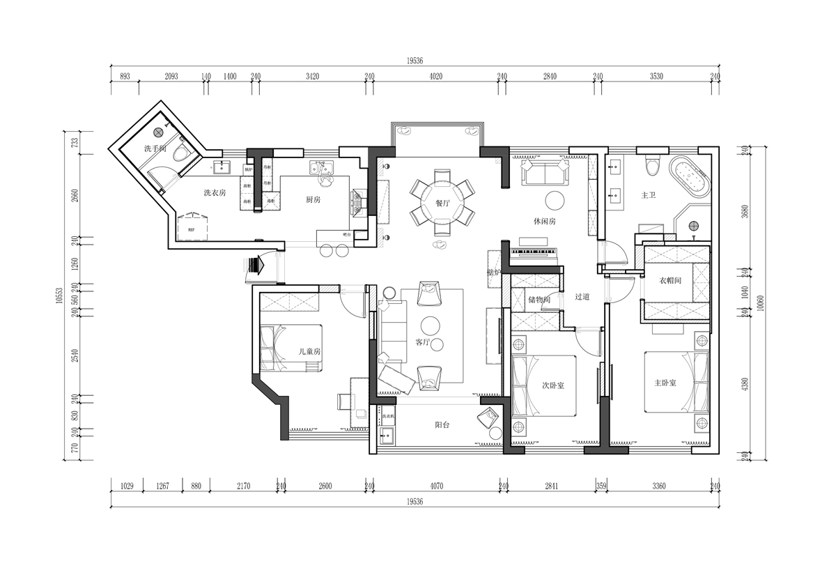 晓安设计 | 锦昌苑 160㎡舒适风住宅改造-9