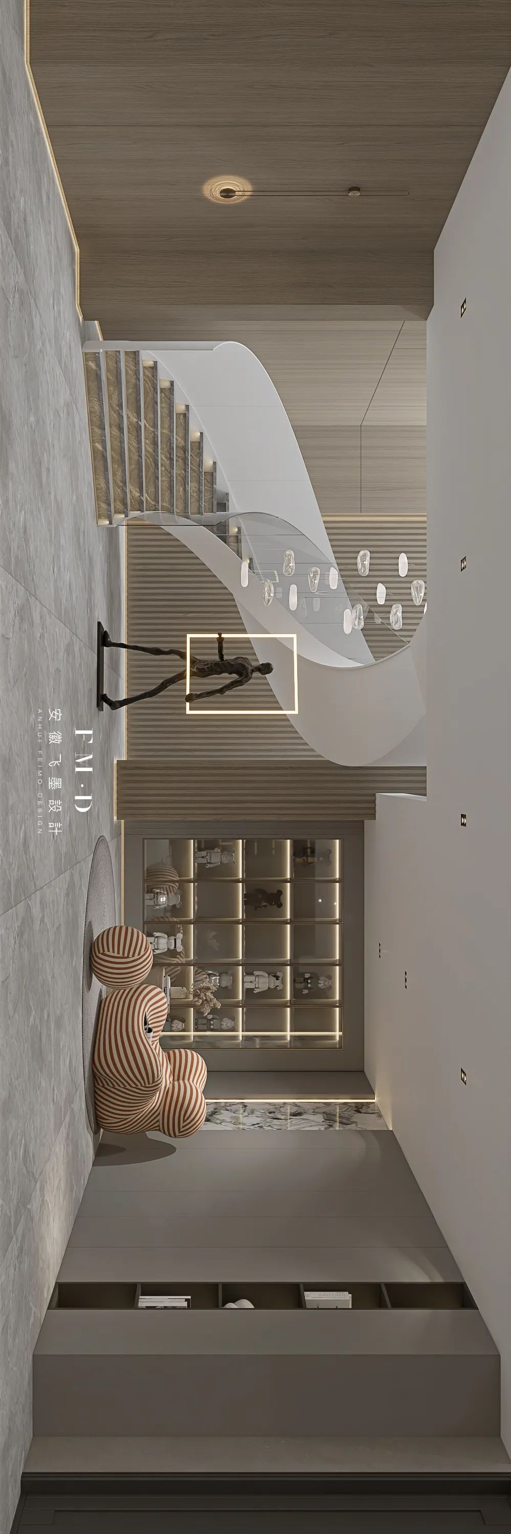 公园里地复式现代轻奢家居设计丨中国合肥丨安徽飞墨设计-40